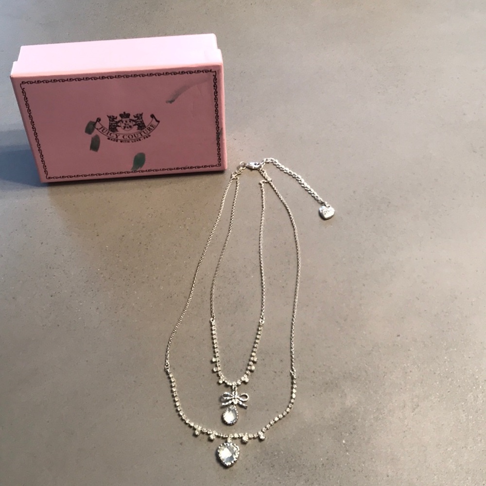 Juicy Couture crystal heart and bow